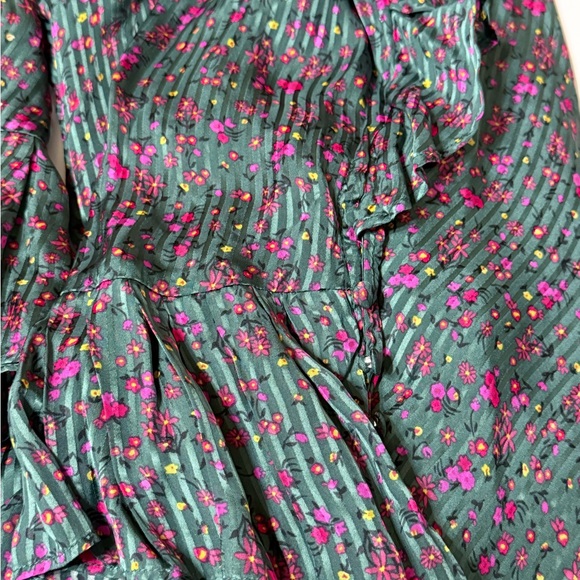 Free People Sweetest Thing Mini Dress - Black with Red and Green Accents - Picture 4 of 8